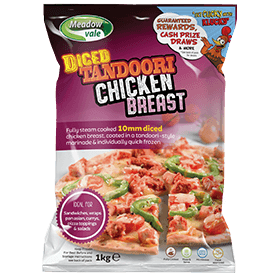 Meadowvale Cooked Chicken Tandoori Diced (10mm)