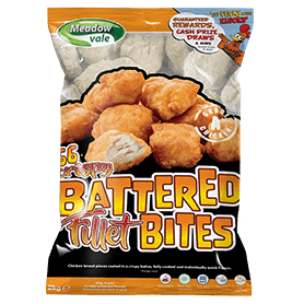 Meadowvale Battered Chicken Fillet Bites (30g)