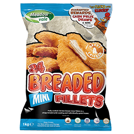 Meadowvale Breaded Chicken Mini Fillets (40g)