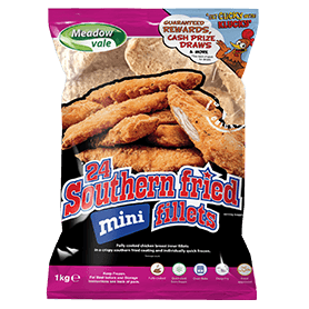 Meadowvale Southern Fried Chicken Mini Fillets 40g